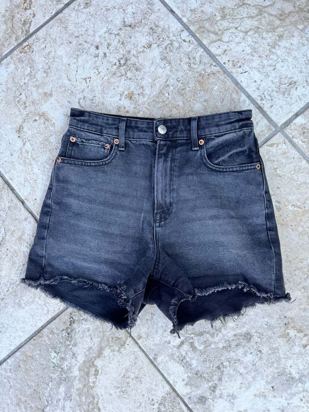 American Eagle Outfitters Black Denim Shorts